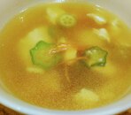 オクラと豆腐の中華スープ